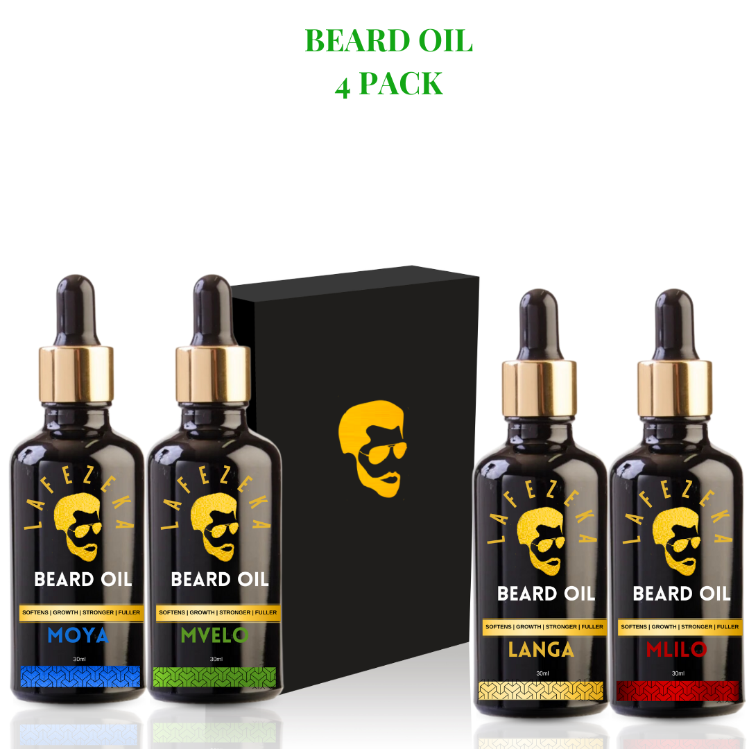 Lafezeka - Men's Beard Oil 4 Variety Scents Pack