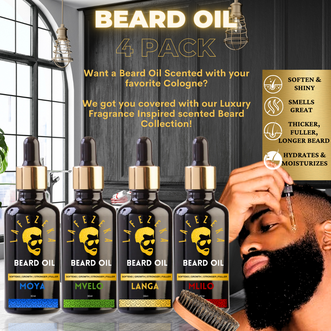 Lafezeka - Men's Beard Oil 4 Variety Scents Pack